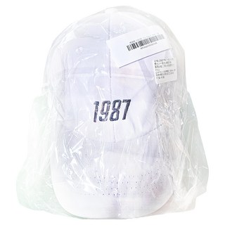 1987款棒球帽 男女均碼, 55~56cm, 白色, 1個