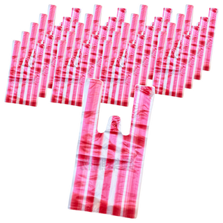 金牌 背心袋 半斤袋 37 x 19.5cm 紅白條 7兩重, 20包