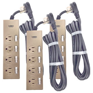MAX STAR 太星電工 五開四插延長線 過載保護 突波保護, 2.7m, 古銅色 + 黑色, 3條