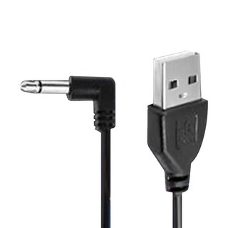 Bravo-U USB 轉 3.5mm音源孔充電線 彎頭, 1條, 1m, 黑色