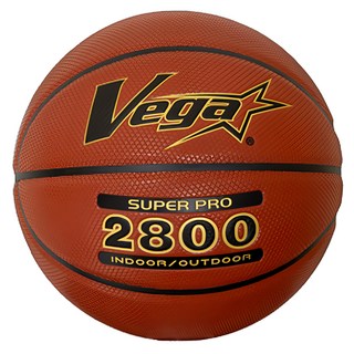 Vega 十字紋合成皮籃球, 7號 棕/黑色, Super Pro 2800 室內/室外, OBU-2800YCG, 1顆