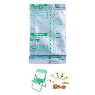 FUJIFILM 富士 instax 拍立得寬幅底片 10張 + 照片椅 + 照片線夾組, 1套