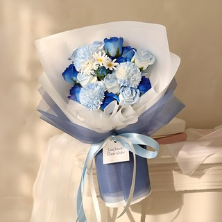 ScentBasket bubble pop 極光香皂花束, 藍色, 1個