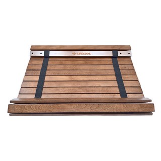 Lifecode 生活密碼 可調高度櫸木蛋捲桌 (60*60cm) 胡桃色, 60 x 60 x 47cm