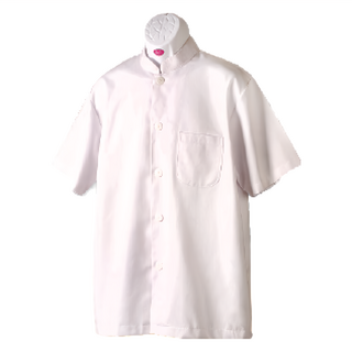 大廚 短袖單排廚師衣, L, 白色