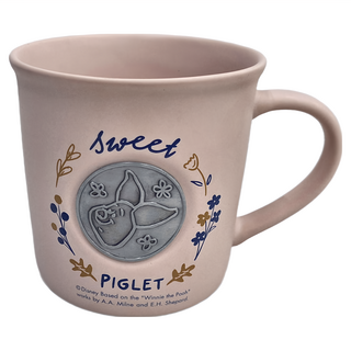 Disney 迪士尼 森林維尼復古陶瓷馬克杯 DSM-TM7699P 10 x 9.5cm 420ml, 淡粉色, 1個