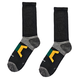 Amiss 機能感 美麗諾羊毛登山襪 萊卡加壓款, 黑色, 1雙