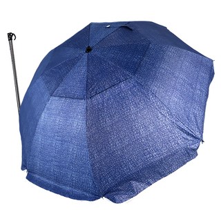 雙龍牌 海灘銀轉通風傘 左右轉向設計 雙層導流通風孔, 丹寧藍, 40吋