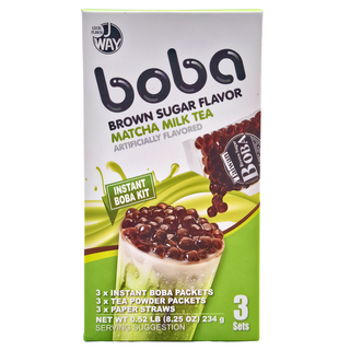 J WAY LOCAL FLAVOR 黑糖珍珠抺茶奶茶, 78g, 1盒, 3個