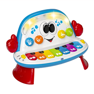 Chicco FUNKY聲光鋼琴樂團, 2種遊戲模式, 7個燈光對應七彩鋼琴鍵, 5種音樂流派, 1個