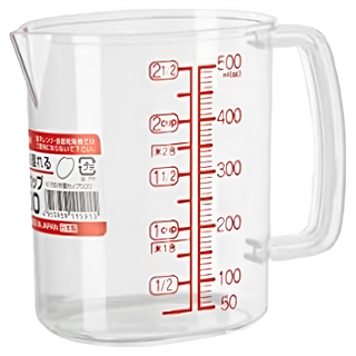日本NAKAYA 樹脂量杯, 透明, 500ml, 1個