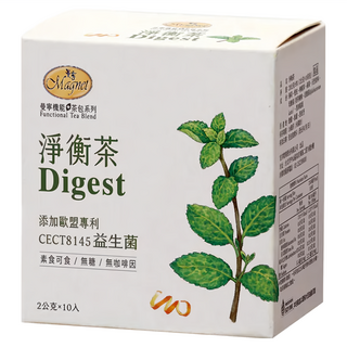 Magnet 曼寧淨衡茶 無咖啡因草本茶 添加益生菌 幫助消化 調整體質, 2g, 10包, 1盒