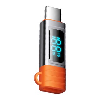 biaze 畢亞茲 Type-C數顯OTG轉接頭 22.5cm, 1個, 灰橘色