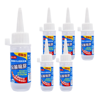 SIMBALION 雄獅 GU201 保麗龍膠 30ml, 6個
