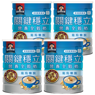 QUAKER 桂格 關鍵穩立全穀奶 核桃堅果, 600g, 4罐