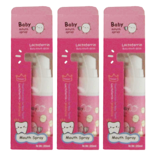 KU.KU Duckbill 酷咕鴨 寶寶乳鐵蛋白潔牙噴霧，添加木醣醇，食用級原料，全面口腔保護, 20ml, 3瓶