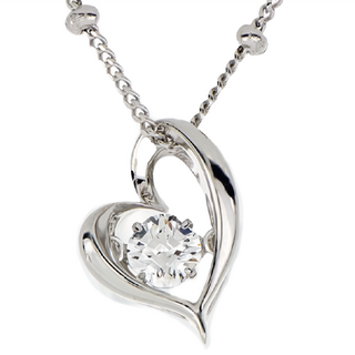 Crossfor New York 純銀懸浮閃動項鍊 46切割面技術 八心八箭鋯石