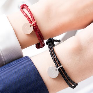 RADIANT STAR 璀璨之星 愛的剛剛好 璀璨訂製 真皮手環二件組 ATS110 1組