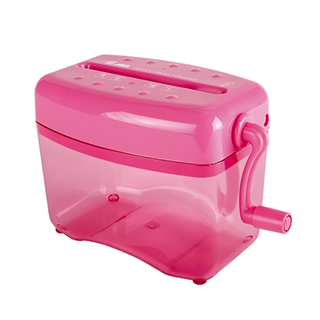 ABEL 力大牌 直條型手動式碎紙機, 04801, 蜜桃粉