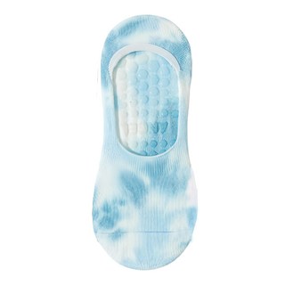NicoFun 愛定做 紮染淺口止滑瑜伽襪 女襪 FYK24YOGA01 藍色, 23~25.5cm