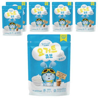 Cheeki monki 萌寶寶 優格餅, 原味, 16g, 6包