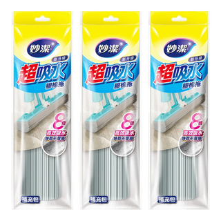 妙潔 超吸水膠棉拖 補充包, 3包