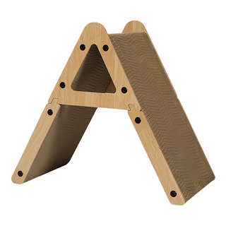 喵仙兒 A字形貓咪爬梯, 瓦楞紙材質 耐抓 附贈貓薄荷, 45.7 x 25 x 40.8cm, 單一顏色, 1個