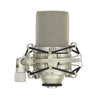 MXL 990 大震膜 電容式麥克風,專業錄音設備,清晰飽滿音質,人聲樂器收音適用, 黑色