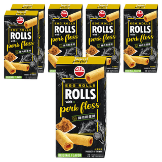 味一食品 豬肉鬆蛋捲 屏東名產 鹹甜涮嘴 小份量, 60g, 6盒