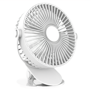 DALE 達樂 USB夜燈風扇 附USB TYPE-C供應線 7吋 - 白色, 720°廣角送風, DL0602