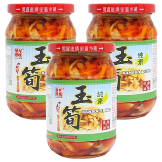 譽方媽媽 YuFang MOM 傳香之寶 玉蘭香筍 全素食品, 340g, 3罐