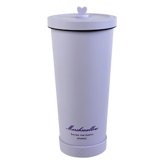 AFAMIC 艾法 棉花糖系列 710ml 大容量長效保冰 保溫10小時環保隨行杯大全套組, 香芋紫, 1組