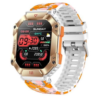 MIVSEN 智慧手錶 智慧手環, 迷彩金, 2吋, 藍牙 5.1, 1個