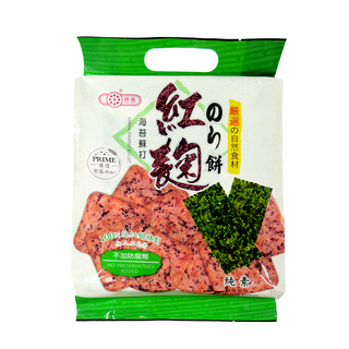 惠香 紅麴海苔蘇打餅 自然風味 無添加人工調味劑與防腐劑 純素, 252g, 1袋
