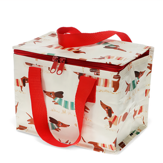 Rex LONDON 環保保溫保冷袋, 臘腸狗 米色 + 紅色, 1個