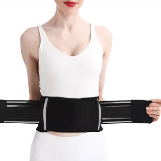 AOLIKES 奧力克斯 彈簧運動護腰 L號，尼龍材質, L(100 x 17cm), 黑色, 1個