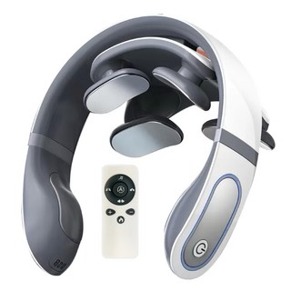 Smart Bearing 智慧魔力 N66-1 型頸椎按摩儀, 4頭按摩 肩頸熱敷, 智能語音 遙控 6種模式, Gray