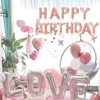 氣球快易送 公主氣球套裝 附打氣筒點膠 生日派對裝飾 浪漫公主風 多款造型氣球, 1組, 粉色