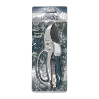 HOKAS 鋁柄段數修枝剪 S919 8吋 棘輪式 砧式修枝剪, 1件