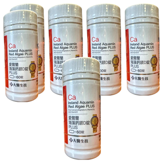 大醫生技 愛爾蘭海藻鈣鎂D錠PLUS, 黃金配方鈣鎂比3:1, 含維生素D3, 維生素K, 60錠, 6包