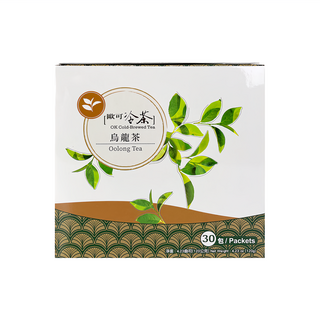 歐可茶葉 冷茶 烏龍茶 Set 30包, 來自南投名間契作茶園, 半發酵台灣烏龍茶, 茶湯金黃剔透喉韻甘醇, 4g, 1盒