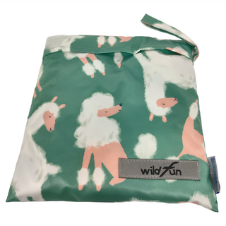 wildfun 野放 TD019 露營桌巾 聚酯乙烯塗層 (輕質膠) 防水防油, 草泥馬印花 綠色 + 白色 + 膚色