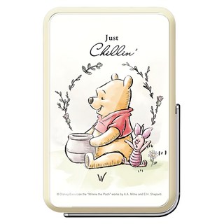 Disney 迪士尼 側支架無線充行動電源 10000mAh, PDN-010A, 維尼抱蜂蜜 米色