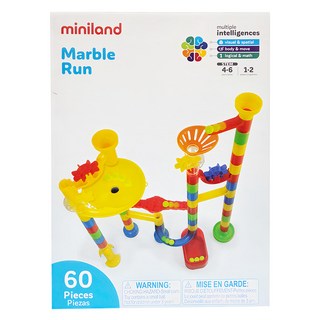 Miniland 軌道滾珠旋轉積木組 60片組, Multicolor, 1組