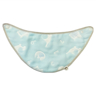 HiBOU 喜福 6重紗寶貝圍兜兜 避免寶寶孩子吃得滿嘴都是 吸水性佳 寶貝長牙階段適用, 藍色, 1個, 1件