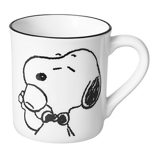 Corelle Brands 康寧餐具 SNOOPY 復刻黑白馬克杯 385ml, 1個, Eiffel Tower