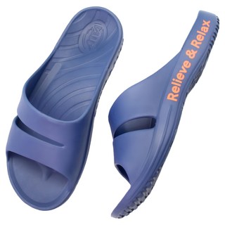 ATTA 運動風簡約雙帶休閒拖鞋 - 舒適透氣 輕盈無負擔 自調節中底設計, 9號 275mm, 深藍色