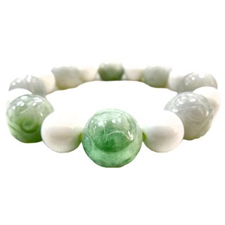 翡翠硨磲手鍊 70g, 硨磲10mm 翡翠10~12mm