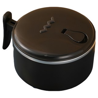 大容量304不鏽鋼泡麵碗, 黑色, 1個