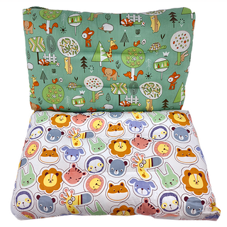 100%純棉可水洗兒童枕頭 荳荳枕 2入組, 43 x 28cm, 動物世界 + 童話森林